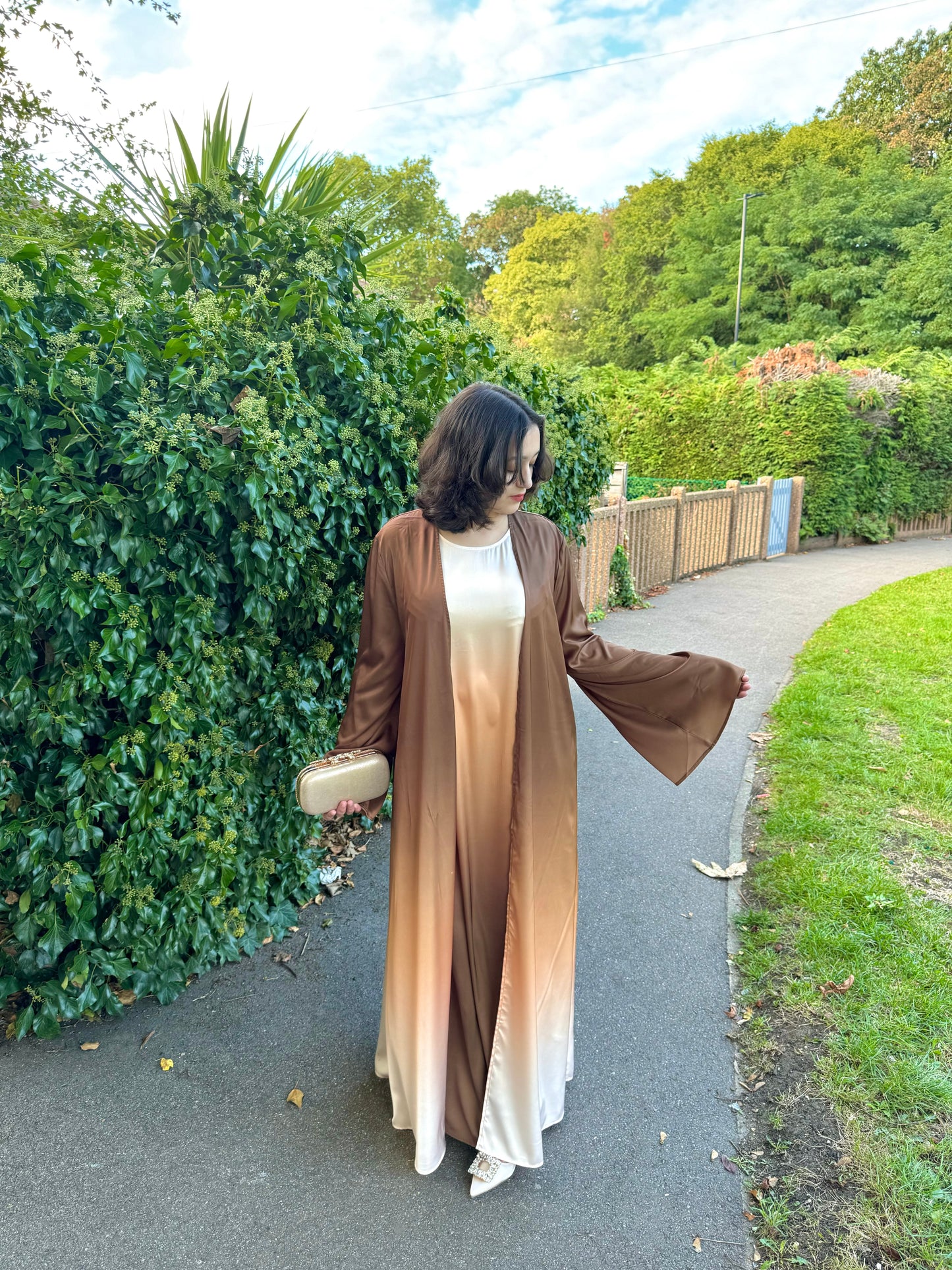 ZYLA OMBRE SILK ABAYA